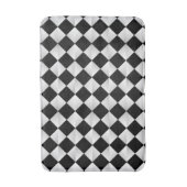 Tapis De Bain Diamants satinés du milieu du siècle - noir et bla (Devant (Vertical))