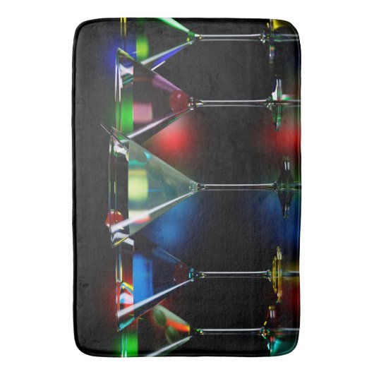 Tapis De Bain Différents cocktails dans des lunettes à martini é (devant Vertical)