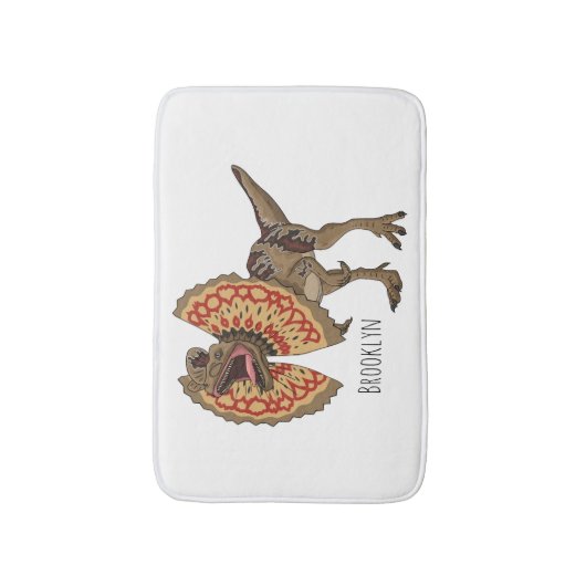 Tapis De Bain Dilophosaurus dessin animé (Devant (Vertical))