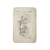Tapis de bain d'impression de brevet de bicyclette (Devant (Vertical))