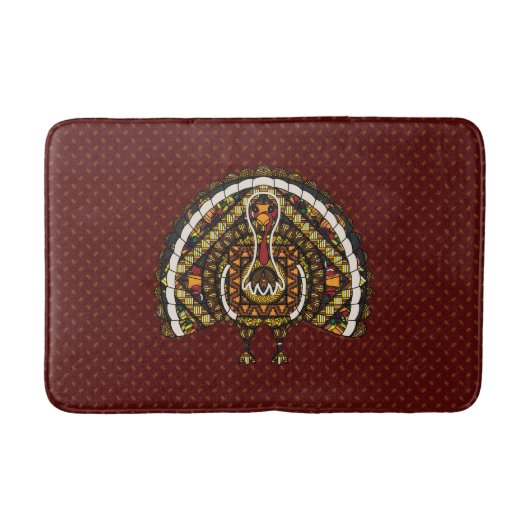 Tapis de bain dinde d'automne (Devant)