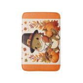 Tapis De Bain Dinosaur de Thanksgiving mignon (Devant (Vertical))