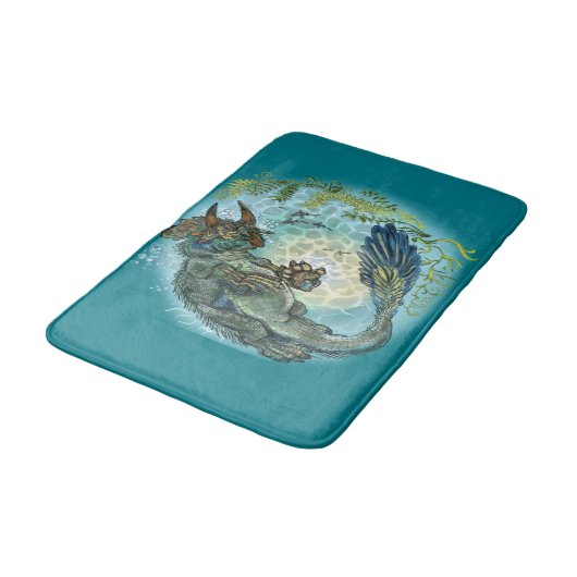 Tapis De Bain Dinosaure de tri-turtletops (Angle)