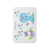 Tapis De Bain Dinosaure floral personnalisé (Devant (Vertical))