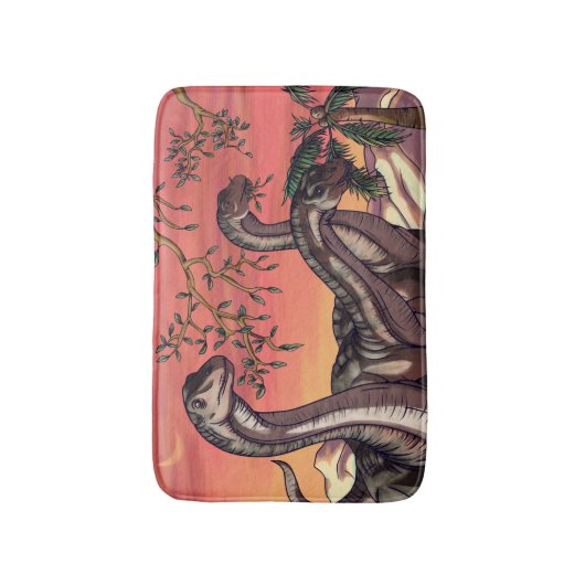 Tapis De Bain Dinosaures à Dusk (Devant (Vertical))