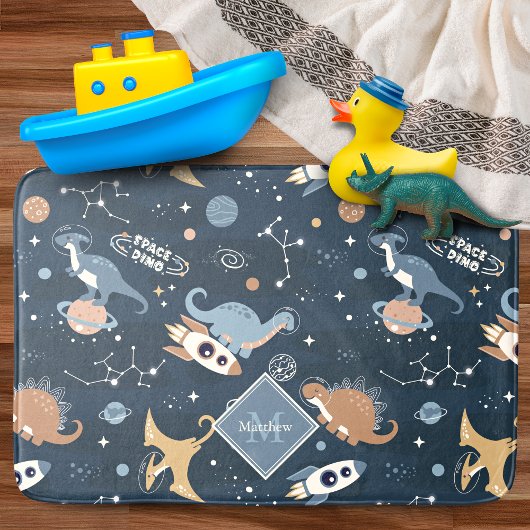 Tapis De Bain Dinosaures mignons dans l'espace Motif Salle de ba