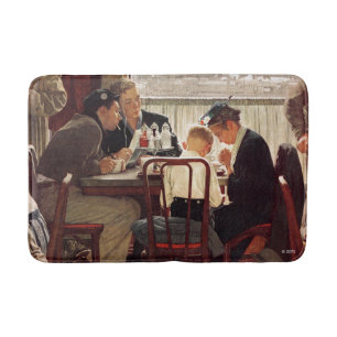 Tapis De Bain Dire la grâce par Norman Rockwell