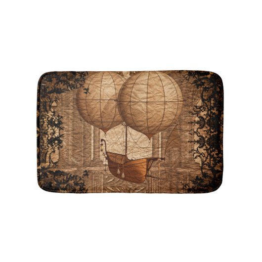 Tapis De Bain Dirigeable victorien grunge de Steampunk (Devant)
