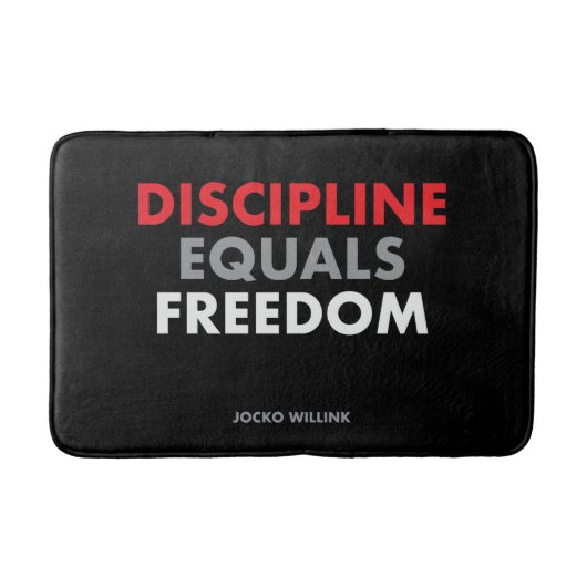 Tapis De Bain Discipline égale liberté selon la citation de Jock (Devant)