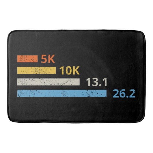 Tapis De Bain Distances de course I - 5K 10K 13,1 26,2 Marathoni (Devant)