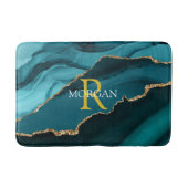 Tapis De Bain do-it-yourself Monogramme/Nom Or/Blanc, Noir/Turqu (Devant)