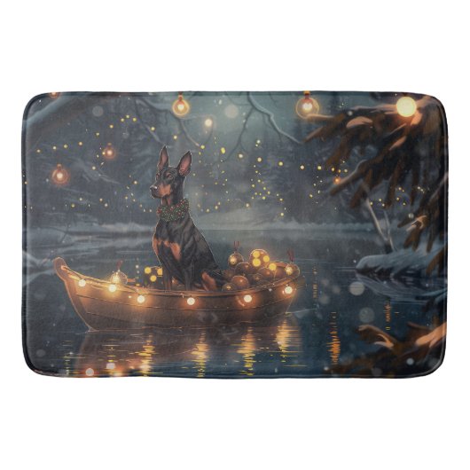 Tapis De Bain Doberman Christmas Festive Voyage (Devant)