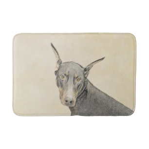 Tapis De Bain Doberman Pinscher Peinture - Art Chien original