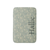 Tapis De Bain Dog Placemat - Sage Green Botanical, Personalized  (Devant (Vertical))