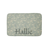 Tapis De Bain Dog Placemat - Sage Green Botanical, Personalized  (Devant)