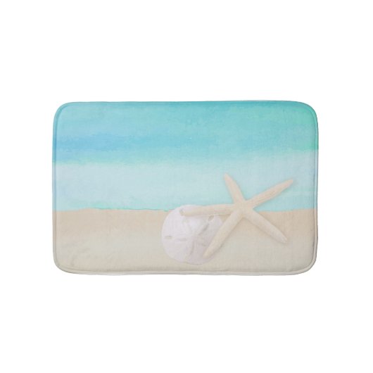 Tapis De Bain Dollar de l'océan Aquarelle (Devant)