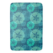 Tapis De Bain Dollars et coquillages de sable bleu océan et d'ea (devant Vertical)