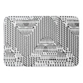 TAPIS DE BAIN DÔMES NOIRS ET BLANCS (Devant)