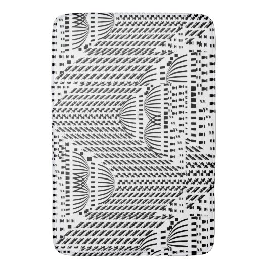 TAPIS DE BAIN DÔMES NOIRS ET BLANCS (devant Vertical)