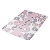 Tapis De Bain Donuts Roses, Donuts Violets, Saupoudrages, Votre (Angle)