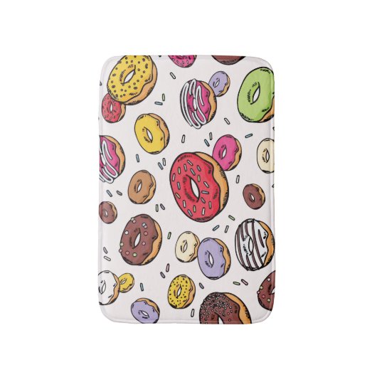 Tapis De Bain Donuts seamless pattern (Devant (Vertical))