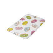 Tapis De Bain Doodle beiguts motif, design sans soudure. (Angle)