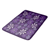 Tapis De Bain Doodle de fleurs violettes foncées (Angle)