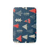 Tapis De Bain Doodle de Noël, motif d'hiver sans soudure. (Devant (Vertical))