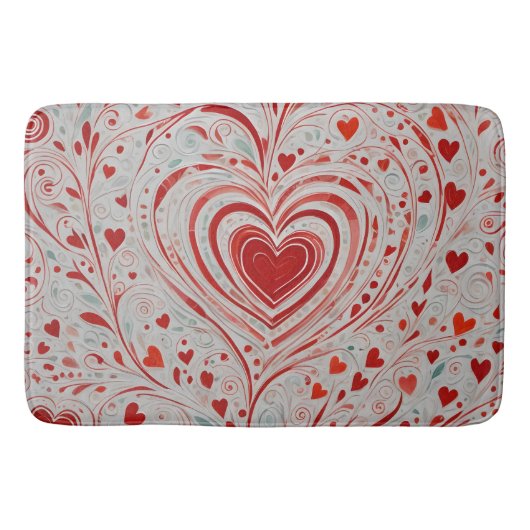 Tapis De Bain Doodle du coeur (Devant)