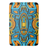 Tapis De Bain Doodles de miroirs jaunes bleus orange (devant Vertical)