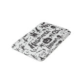 Tapis De Bain Doodles de monstre d'Halloween amusant (Angle)