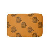 Tapis De Bain Doodles d'Halloween boho mandala citrouilles Autom (Devant)