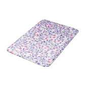 Tapis De Bain Doodles floraux rose et violet (Angle)