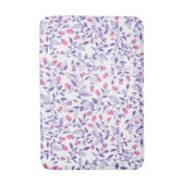 Tapis De Bain Doodles floraux rose et violet (Devant (Vertical))