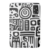 Tapis De Bain Doodles noir et blanc 1 sur 4 (devant Vertical)
