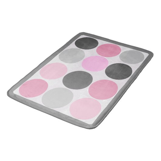 Tapis De Bain Dots funky/Fuzzy gris rose (Angle)