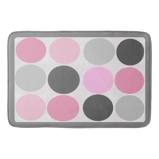 Tapis De Bain Dots funky/Fuzzy gris rose (Devant)