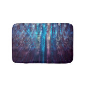 Tapis De Bain Douche bleue et argentée de conception abstraite (Devant)