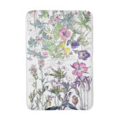 Tapis de bain doux botanique de fleur de fleur (Devant (Vertical))