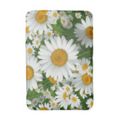 Tapis De Bain Doux marguerite motif blanc fleurie verte (Devant (Vertical))