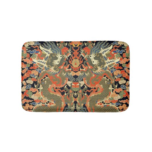Tapis De Bain Dragon asiatique chinois Art coloré (Devant)