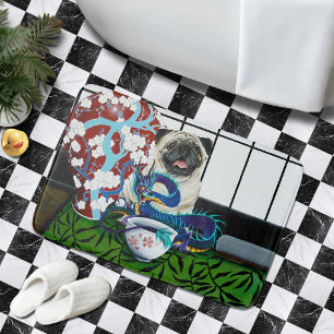 Tapis De Bain Dragon chinois de Chien carlin