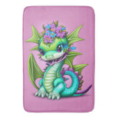 Tapis De Bain Dragon de bébé pourpre et vert (devant Vertical)