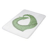 Tapis De Bain Dragon de coeur vert olive blanc (Angle)