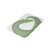 Tapis De Bain Dragon de coeur vert olive blanc (Angle)