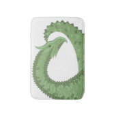 Tapis De Bain Dragon de coeur vert olive blanc (Devant (Vertical))