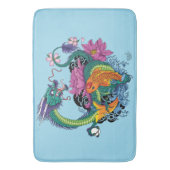 Tapis De Bain Dragon d'eau chinois Poisson Koi (devant Vertical)