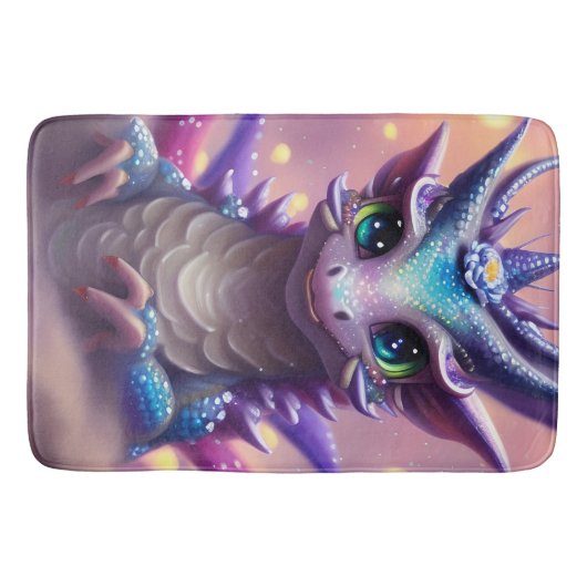 Tapis De Bain Dragon fille bleue (Devant)