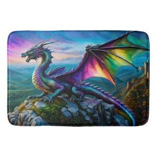 Tapis De Bain Dragon Iridescente Garde Sa Terre