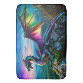 Tapis De Bain Dragon Iridescente Garde Sa Terre (devant Vertical)